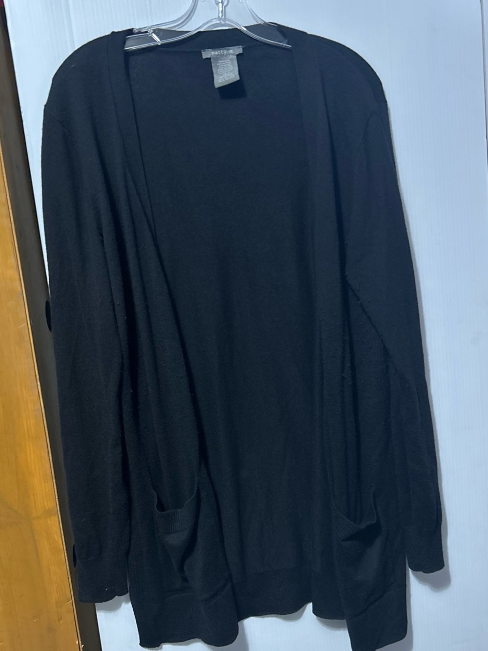 Matty M Black Open-Front Women's Cardigan